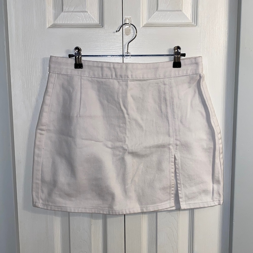 Lioness White Denim Skirt